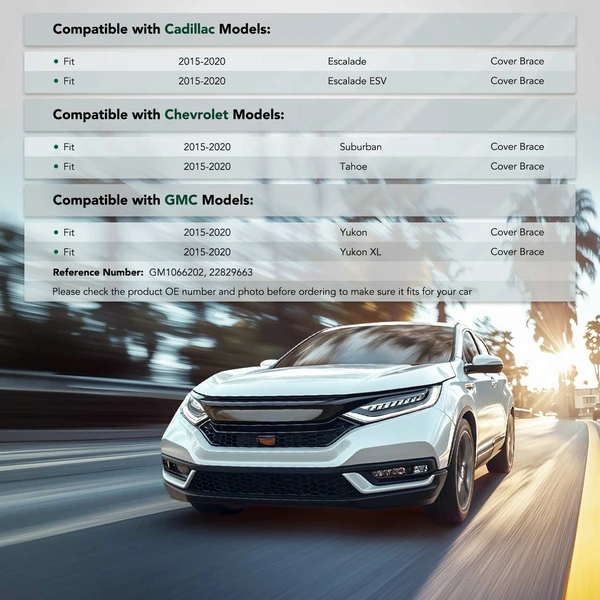 Front Driver Steel Bumper Bracket Cover Brace for 2015-2020 Cadillac Escalade ESV