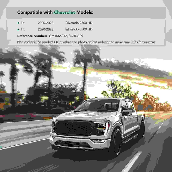 Front Driver Outer Bumper Bracket for Chevy Silverado 2500 HD 3500 HD 2020-2023