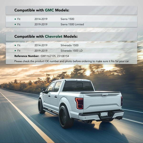 Rear Driver Steel Bumper Bracket for Chevy Silverado 1500 GMC Sierra 1500 2014-2019