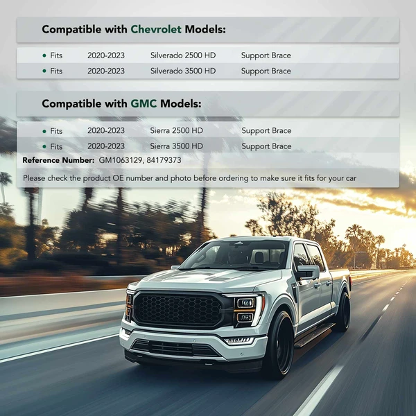 Front Passenger Steel Bumper Face Bar Brace for Chevy Silverado GMC Sierra 2500 HD