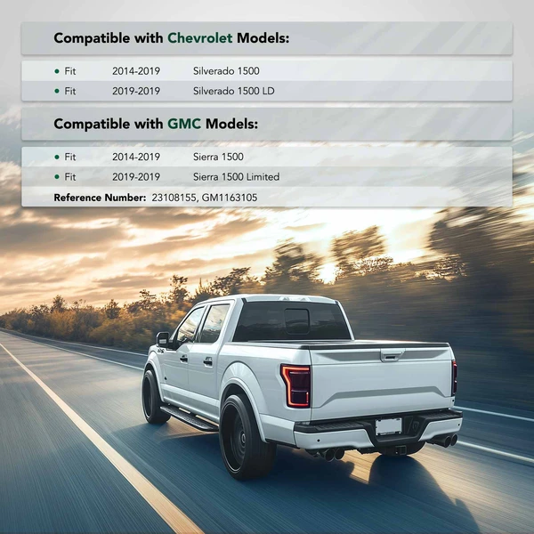 Rear Passenger Steel Bumper Bracket for Chevy Silverado 1500 GMC Sierra 1500 2014-2019