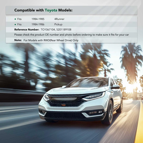 Front Passenger Steel Bumper Bracket for 1984-1986 Toyota Pickup