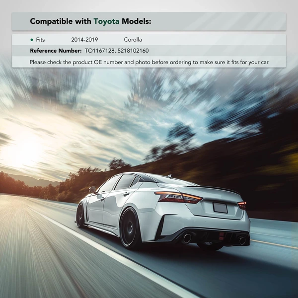 Rear Passenger Steel Bumper Bracket for Toyota Corolla 2014-2019