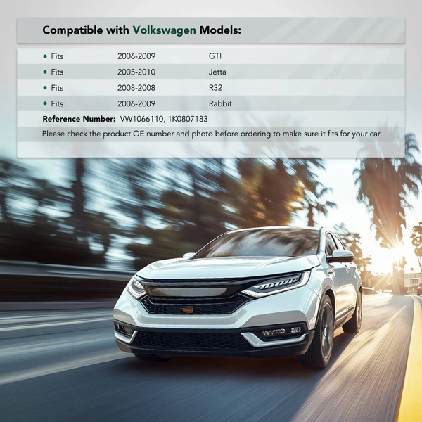 Front Driver Bumper Bracket for Volkswagen Jetta 2005-2010 GTI 2006-2009 R32 Rabbit