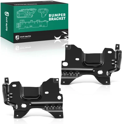 2 Pcs Front Driver & Passenger Bumper Mounting Plate Brackets