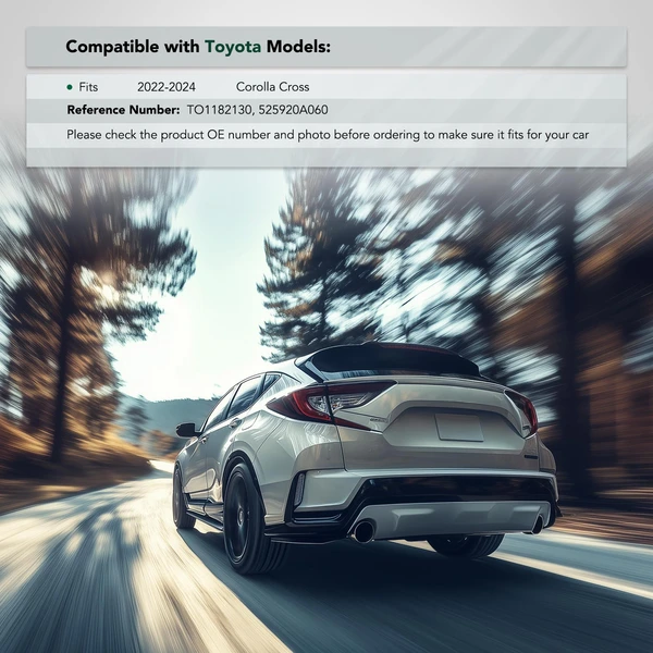 Rear Driver Driver Plastic Bumper Seal for Toyota Corolla Cross 2022-2024 SUV