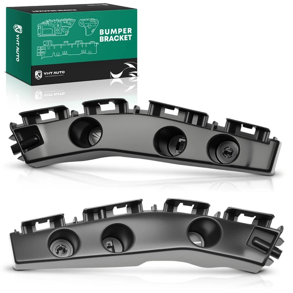 2 Pcs Front Driver & Passenger Plastic Bumper Bracket for Jeep Compass MK49 MK74 2011-2017