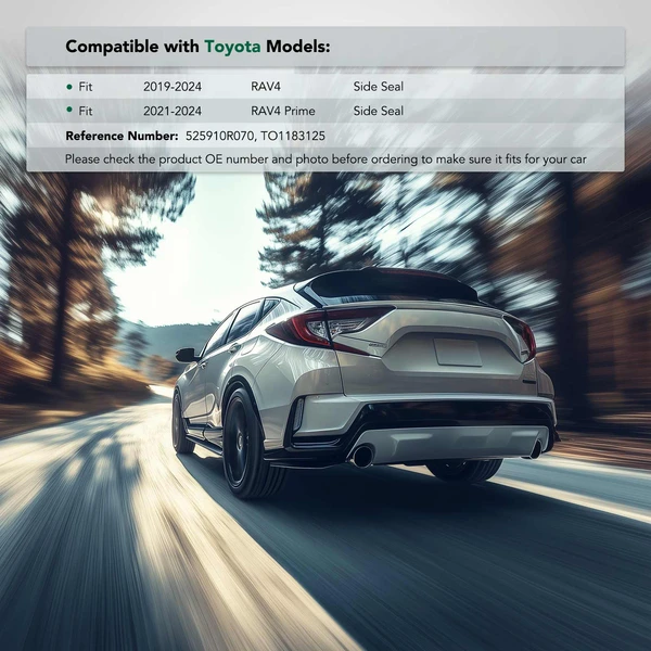 Rear Passenger PP Plastic Bumper Seal Retainer for Toyota RAV4 2019-2024 RAV4 Prime