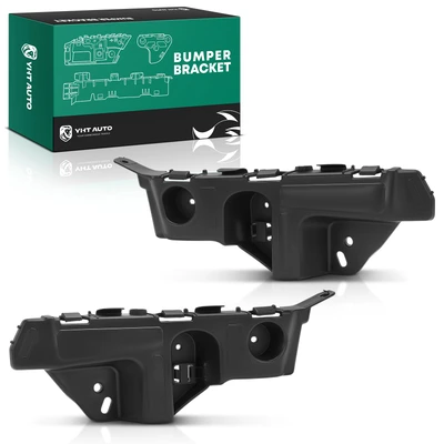 2 Pcs Front Plastic Bumper Bracket Cover Support