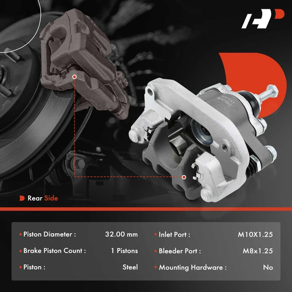 1-Pc Brake Caliper Rear Driver or Passenger 1-Piston A-Premium APBC4341