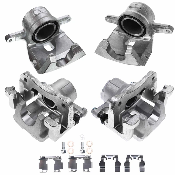 2007-2012 Lexus ES350 4-Pc Brake Caliper Front & Rear 1-Piston A-Premium APBC2443