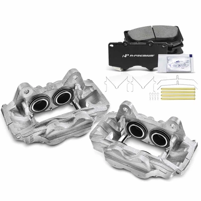 6 Pcs Front Disc Brake Calipers + Ceramic Pads