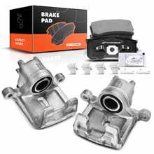 6 Pcs Rear Brake Calipers & Ceramic Brake Pads for 2001-2006 Mitsubishi Montero