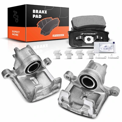 6 Pcs Rear Brake Calipers & Ceramic Brake Pads