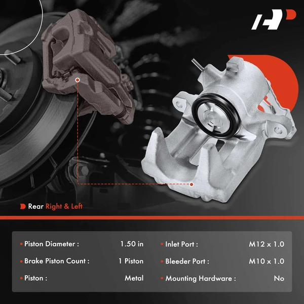 2-PC Brake Caliper, Rear Driver & Passenger, 1-Piston, A-Premium APBC0036