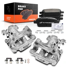 6 Pcs Rear Brake Calipers & Ceramic Brake Pads