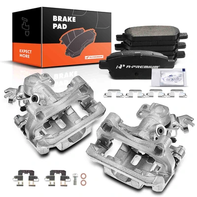 6 Pcs Rear Brake Calipers & Ceramic Brake Pads