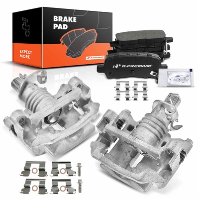 6 Pcs Rear Brake Calipers & Ceramic Brake Pads