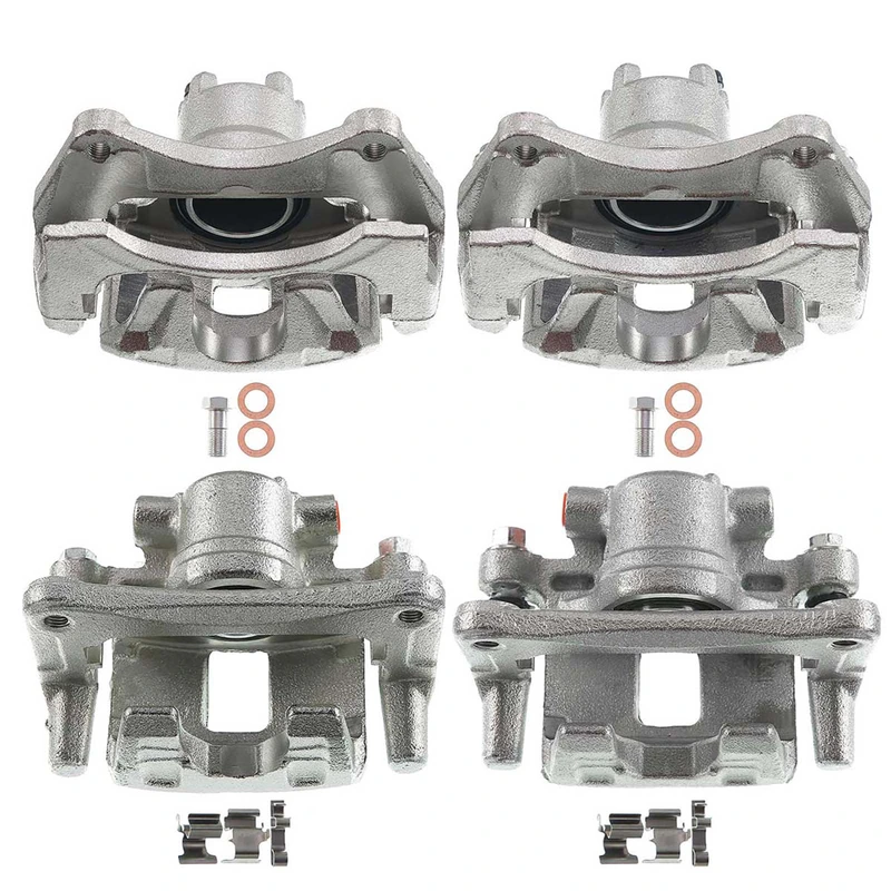 4 Pcs Front & Rear Disc Brake Calipers for Chrysler 200 Dodge Avenger Jeep Compass