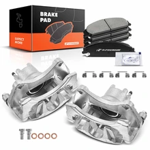 6 Pcs Front Brake Calipers & Ceramic Brake Pads