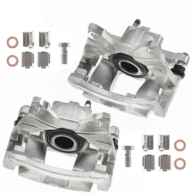 2 Pcs Rear Brake Caliper with Bracket