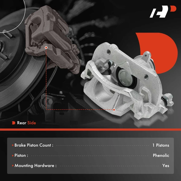 2-PC Brake Caliper, Rear Driver & Passenger, 1-Piston, A-Premium APBC4387