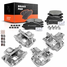 2008-2012 Chrysler Town & Country 12pc Brake Caliper and Pad Kit Front & Rear 1-Piston A-Premium APBC3605