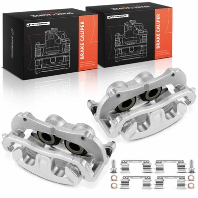 2 Pcs Front Driver and Passenger Brake Caliper with Bracket