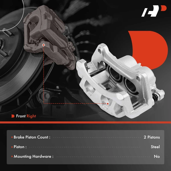 1-Pc Brake Caliper Front Right Passenger Side 2-Piston A-Premium APBC4391