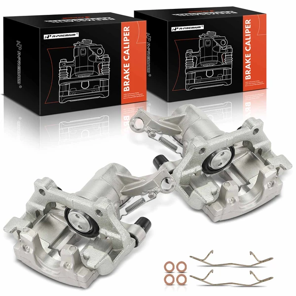 2-Pc Brake Caliper Rear Driver & Passenger 1-Piston A-Premium APBC4033