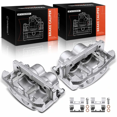 2 Pcs Front Brake Caliper with Bracket