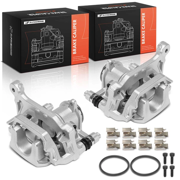 2018-2020 2022 Mitsubishi Eclipse Cross 2-Pc Brake Caliper with Bracket Rear Driver & Passenger 1-Piston A-Premium APBC4520