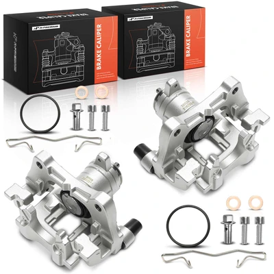 2 Pcs Rear Driver & Passenger Brake Caliper with Bracket
