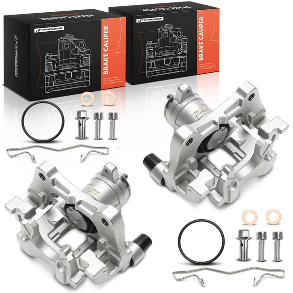 2017-2020 Jaguar XE 2-Pc Brake Caliper Rear Driver & Passenger 1-Piston A-Premium APBC4550