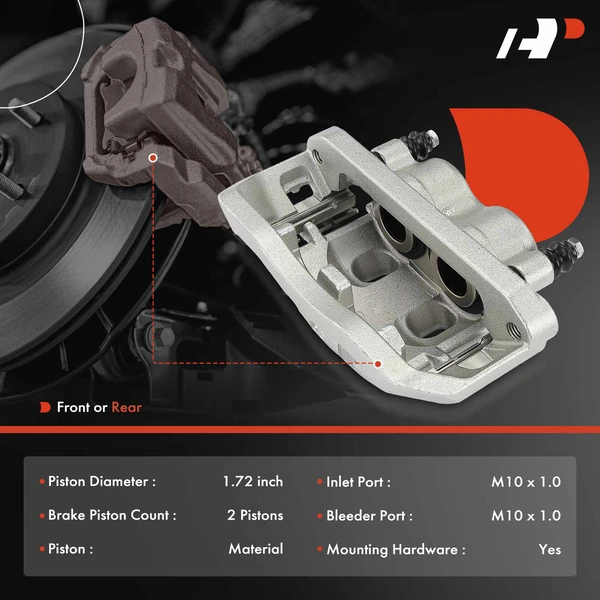 2-PC Brake Caliper, 2-Piston, A-Premium APBC4170