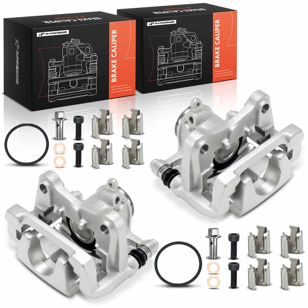 2-Pc Brake Caliper Rear Driver & Passenger 1-Piston A-Premium APBC4575
