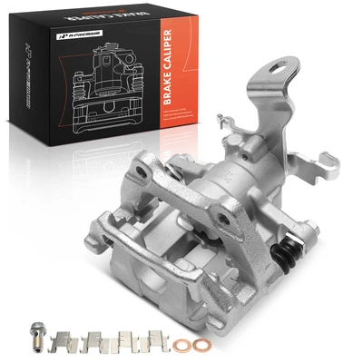 Rear Passenger Brake Caliper with Bracket & Piston