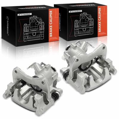 2 Pcs Rear Brake Caliper with Bracket 1 Piston