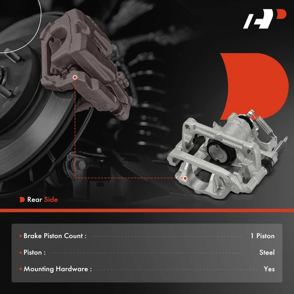 2-PC Brake Caliper, Rear Driver & Passenger, 1-Piston, A-Premium APBC4173