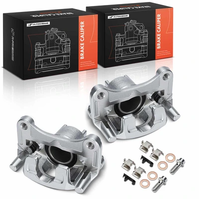 2 Pcs Pair Front Brake Calipers with Bracket