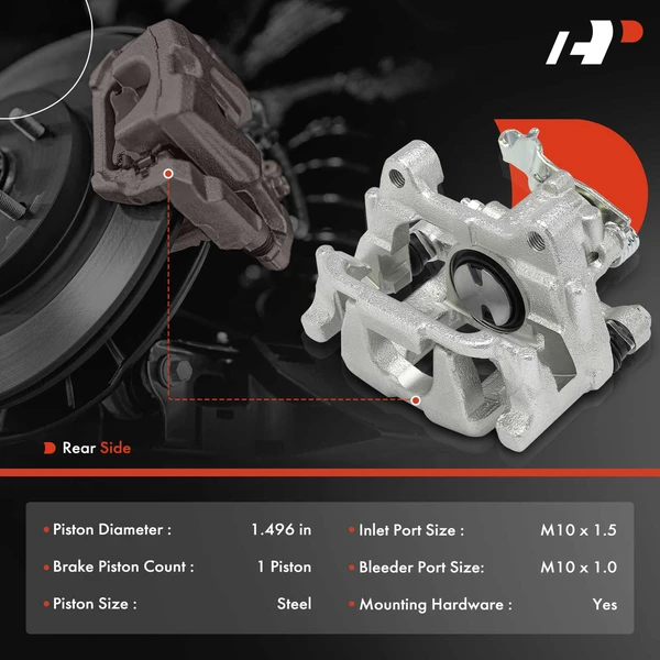 2-PC Brake Caliper, Rear Driver & Passenger, 1-Piston, A-Premium APBC4306
