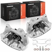 2 Pcs Front Disc Brake Caliper with Bracket