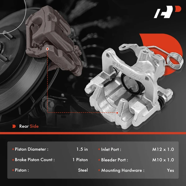 2-PC Brake Caliper, Rear Driver & Passenger, 1-Piston, A-Premium APBC3950