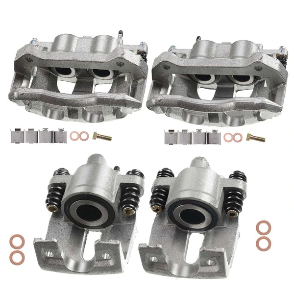 4-PC Brake Caliper, Front & Rear, 2-Piston (Front); 1-Piston (Rear), A-Premium APBC1383