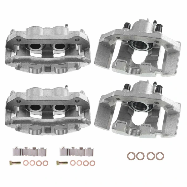 4-PC Brake Caliper, Front & Rear, 2-Piston (Front); 1-Piston (Rear), A-Premium APBC2459