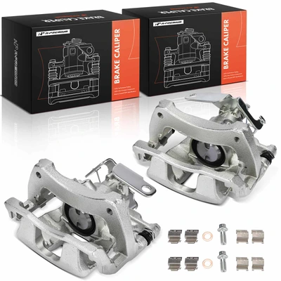 2 Pcs Pair Rear Brake Calipers with Bracket