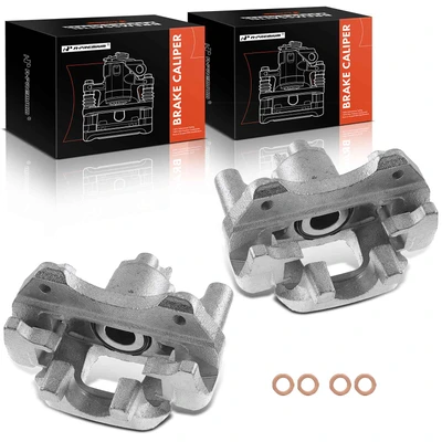 2 Pcs Rear Brake Caliper with Bracket