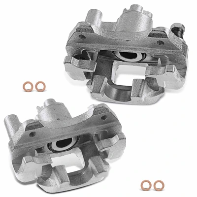 2 Pcs Rear Brake Caliper with Bracket