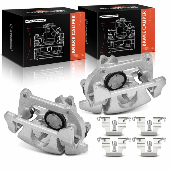 2009-2012 Audi A4 2-Pc Brake Caliper Rear Driver & Passenger 1-Piston A-Premium APBC3823