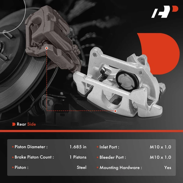 2-PC Brake Caliper, Rear Driver & Passenger, 1-Piston, A-Premium APBC3823